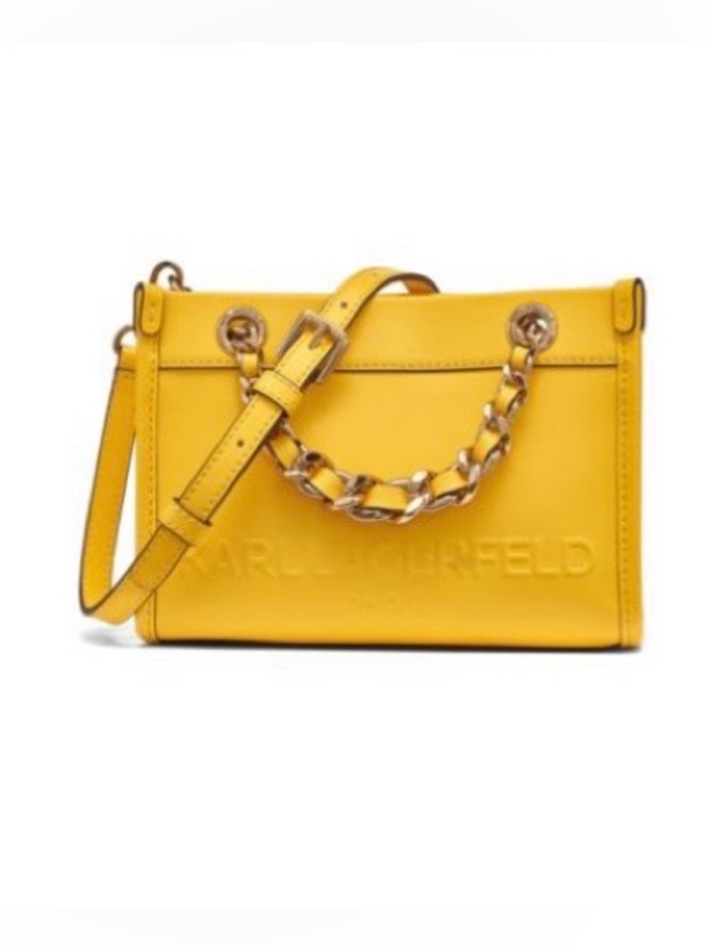 KARL LAGERFELD Sunflower Yellow Crossbody Bag Purse